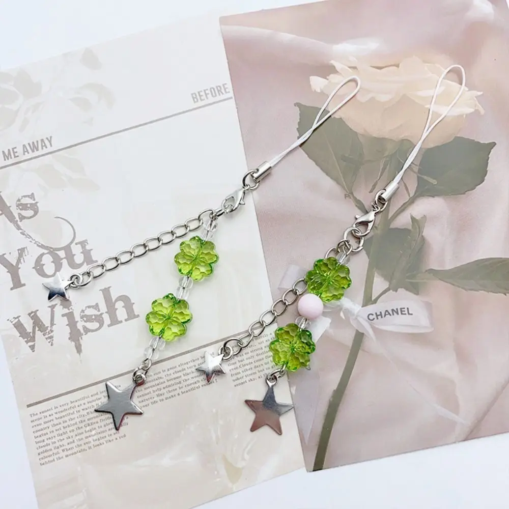 DIY Handmade Jewelry Summer Lucky Grass Phone Charms Refreshing Green Four-leaf Clover Beaded Keychain Clover Y2k Girls
DIY Handmade Jewelry Summer Lucky Grass Phone Charms Refreshing Green Four-leaf Clover Beaded Keychain Clover Y2k Girls
