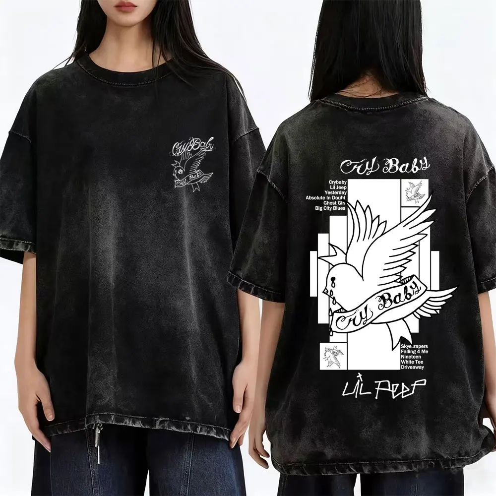 Washed Vintage Rapper Lil Peep Crybaby Album Graphic T-shirt Men Women Hip Hop Fashion Pop Music T Shirts Oversized Streetwear
Washed Vintage Rapper Lil Peep Crybaby Album Graphic T-shirt Men Women Hip Hop Fashion Pop Music T Shirts Oversized Streetwear