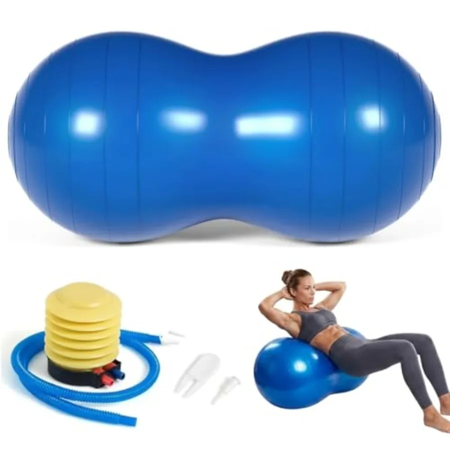 Peanut Ball for Therapy, Anti-burst Exercise Ball With Pump 90x45cm Yoga Ball Gym Quality Fitness Ball for Pregnancy Birth Exer
Peanut Ball for Therapy, Anti-burst Exercise Ball With Pump 90x45cm Yoga Ball Gym Quality Fitness Ball for Pregnancy Birth Exer