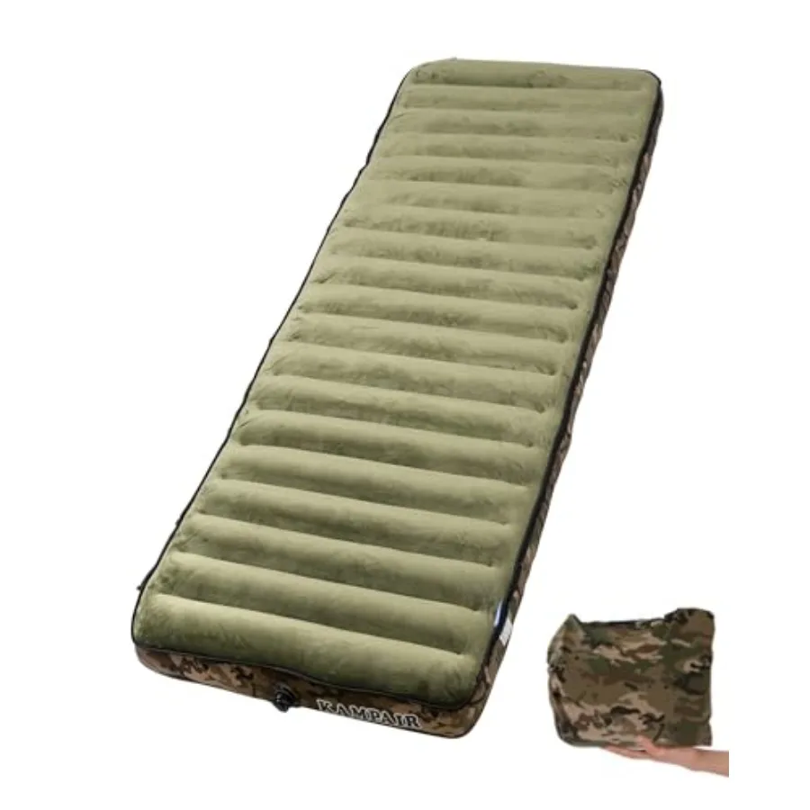 Inflatable Sleeping Pad for Camping Extra-Thick 4.75" Single Air Mattress with Soft Velvet Top Machine Washable Family Lightwei
Inflatable Sleeping Pad for Camping Extra-Thick 4.75" Single Air Mattress with Soft Velvet Top Machine Washable Family Lightwei