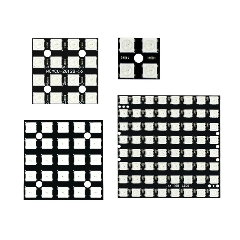 WS2812 LED 5050 RGB 8x8 LED Matrix for Arduino Brand WS2812B 8*8 4 16 25 64-Bit Full Color 5050 RGB LED Lamp Panel Light
WS2812 LED 5050 RGB 8x8 LED Matrix for Arduino Brand WS2812B 8*8 4 16 25 64-Bit Full Color 5050 RGB LED Lamp Panel Light