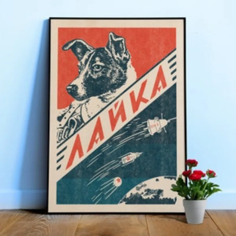 2D/Flat Retro Laika / USSR Soviet Canvas Poster, Frameless Vintage Space Wall Art Print for Living Room and Bedroom Decortions
2D/Flat Retro Laika / USSR Soviet Canvas Poster, Frameless Vintage Space Wall Art Print for Living Room and Bedroom Decortions