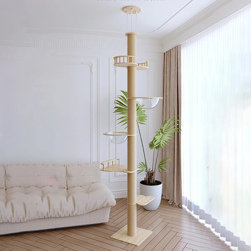Wooden Cat Climbing Frame Large Towers Floor To Ceiling Cats Climbing Frame Durable Scratching Post Pet Furniture Supplies
Wooden Cat Climbing Frame Large Towers Floor To Ceiling Cats Climbing Frame Durable Scratching Post Pet Furniture Supplies