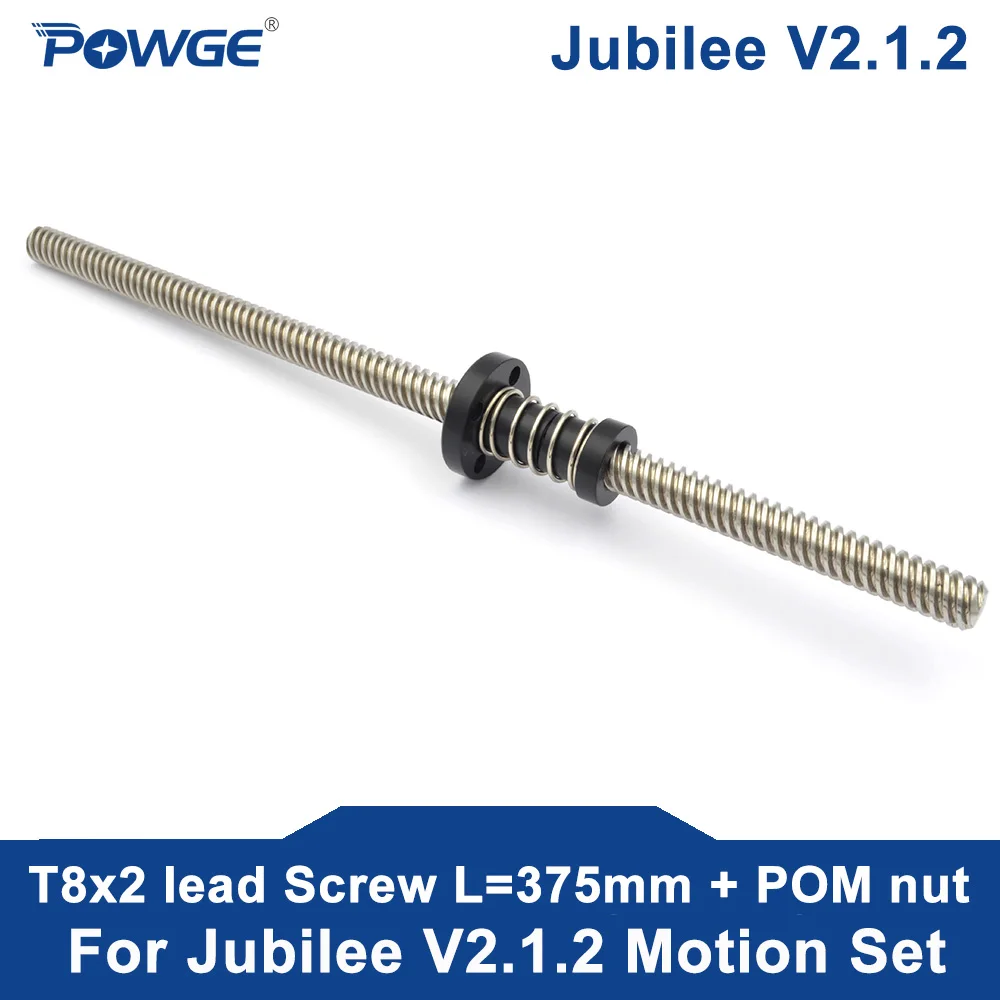 POWGE юбилей V2.1.2 Запчасти для движения T8x2 свинцовый винт длиной 375 мм трапециевидный ACME Малый Делрин комплект противоударных гаек для 3D-принтера
POWGE юбилей V2.1.2 Запчасти для движения T8x2 свинцовый винт длиной 375 мм трапециевидный ACME Малый Делрин комплект противоударных гаек для 3D-принтера
