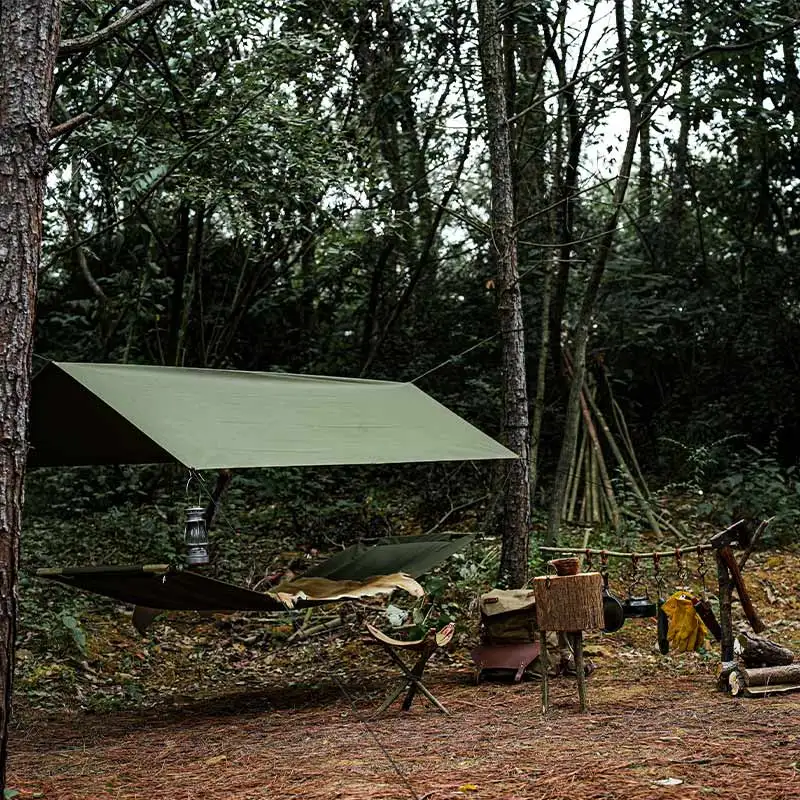 Durable Tarpaulin Four-Season Single Layer Camping Shelter Bushcraft Hiking Sunproof Hammock Tent Waterproof Canopy for Outdoor
Durable Tarpaulin Four-Season Single Layer Camping Shelter Bushcraft Hiking Sunproof Hammock Tent Waterproof Canopy for Outdoor