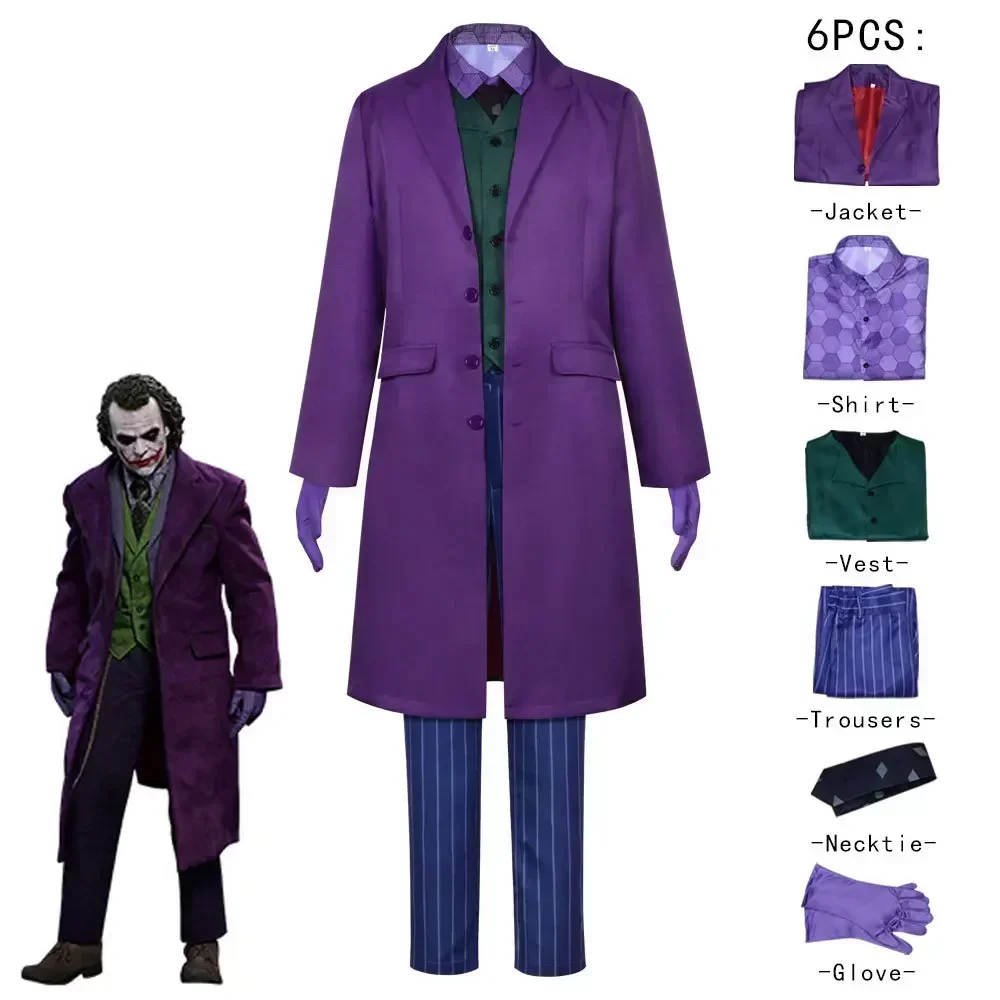 2026 New Men Purple Full Suit Outfit with Coat Vest Pants Tie Gloves, Halloween Party Costume
2026 New Men Purple Full Suit Outfit with Coat Vest Pants Tie Gloves, Halloween Party Costume
