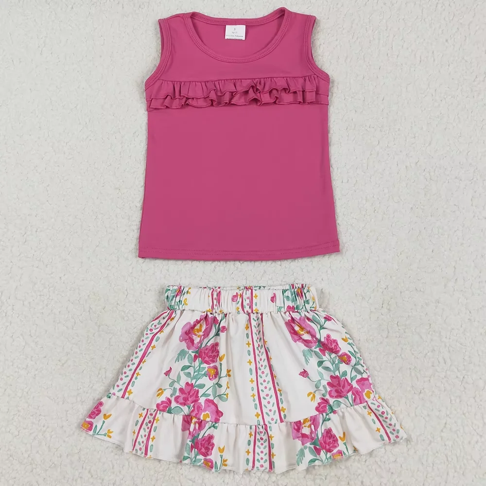 Summer Boutique Pink Sleeveless Shirt Flower Skirt Sets Kids Girls Clothes Skirts Children Outfit
Summer Boutique Pink Sleeveless Shirt Flower Skirt Sets Kids Girls Clothes Skirts Children Outfit