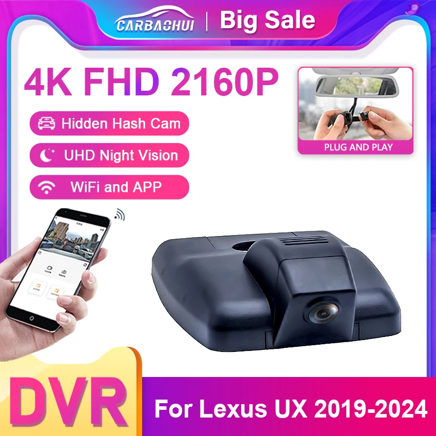 4K HD 2160P Plug and Play Easy Installation Wifi Car DVR Video Recorder For Lexus UX 200 2019 2020 2021 2022 2023 By APP Control
4K HD 2160P Plug and Play Easy Installation Wifi Car DVR Video Recorder For Lexus UX 200 2019 2020 2021 2022 2023 By APP Control