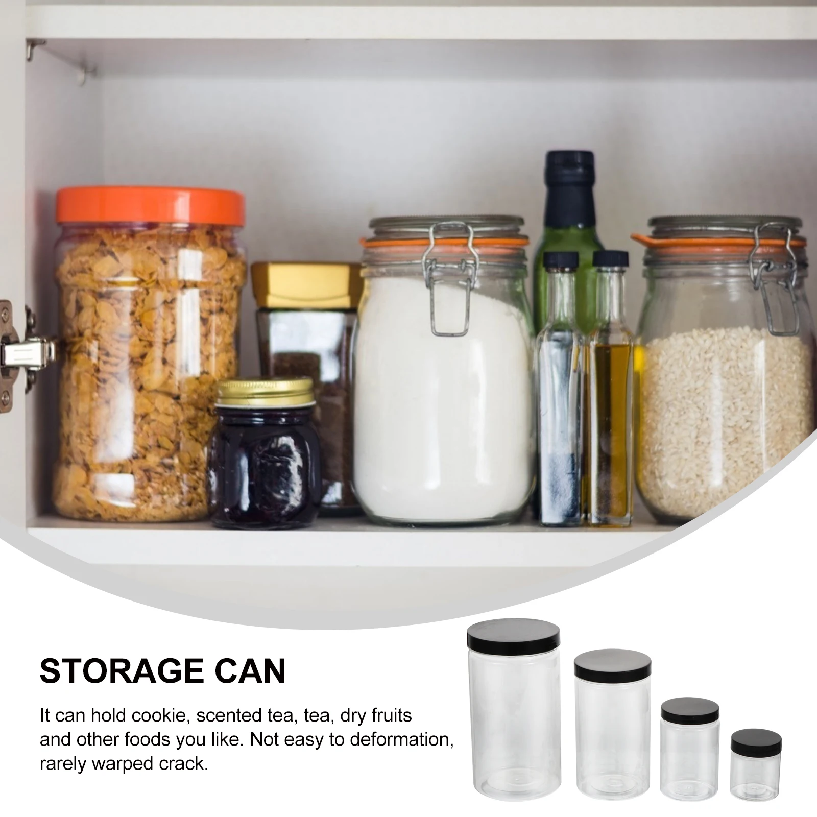 8pcs Food Storage Can Transparent Sealed Containers for Cookies Tea Nuts Dry Fruits Airtight Jars PET Material Protect
8pcs Food Storage Can Transparent Sealed Containers for Cookies Tea Nuts Dry Fruits Airtight Jars PET Material Protect