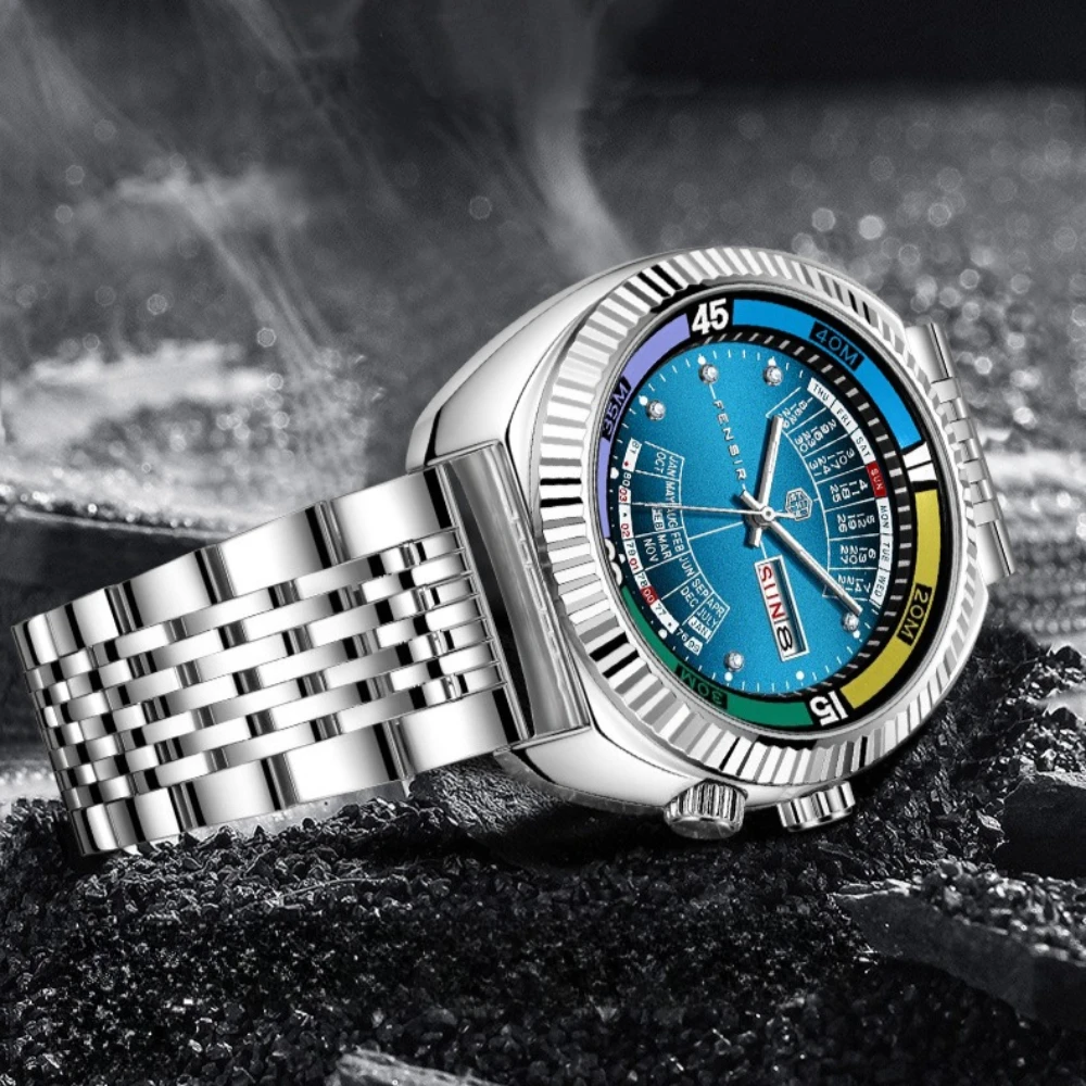 High Quality Personality Business Quartz Men's Watch Top Steel Skeleton or Sealed Bottom Dual Calendar Men Watch AAA Male Clock
High Quality Personality Business Quartz Men's Watch Top Steel Skeleton or Sealed Bottom Dual Calendar Men Watch AAA Male Clock