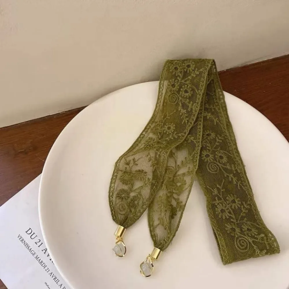 Flower Lace Ribbon Hair Scarf Transparent Dressing Decoration Braids Headband Korean Style Neckerchief Long Neck Scarves
Flower Lace Ribbon Hair Scarf Transparent Dressing Decoration Braids Headband Korean Style Neckerchief Long Neck Scarves