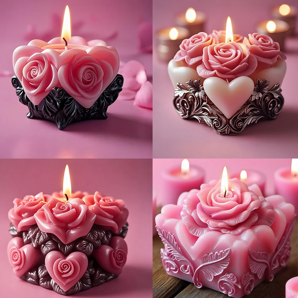 3D Love Rose Candle Silicone Mold Heart Flower Leaf Relief Resin Mould DIY Square Gypsum Ceramic Crystal Making Tool Home Decor
3D Love Rose Candle Silicone Mold Heart Flower Leaf Relief Resin Mould DIY Square Gypsum Ceramic Crystal Making Tool Home Decor