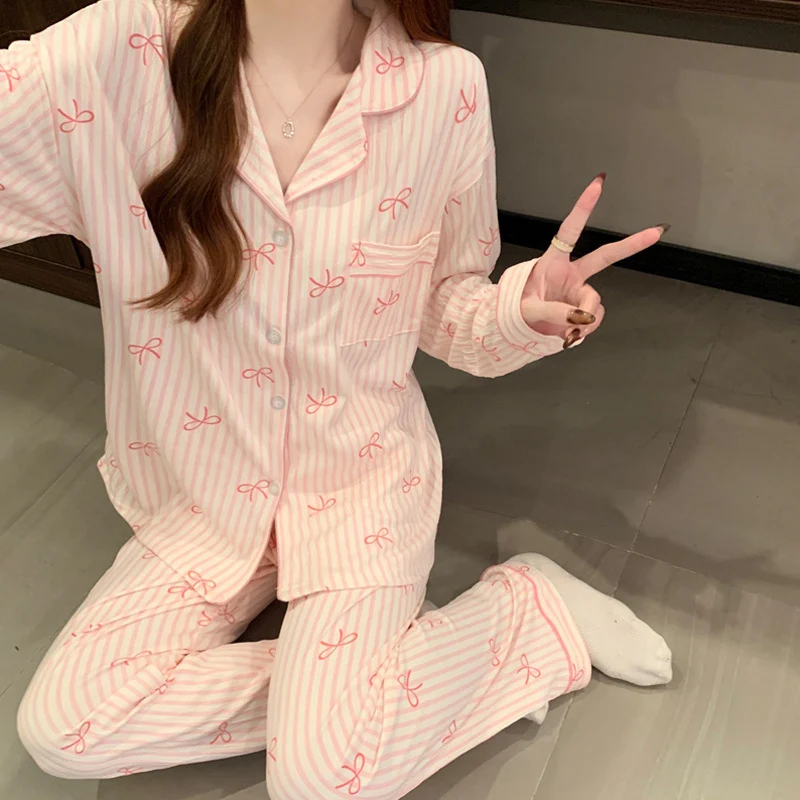 New Women's Spring And Fall Pajamas Homewear Set Wrinkled Cloth Sweet Girl Students Long-sleeved Casual Pajamas Homewear Set
New Women's Spring And Fall Pajamas Homewear Set Wrinkled Cloth Sweet Girl Students Long-sleeved Casual Pajamas Homewear Set