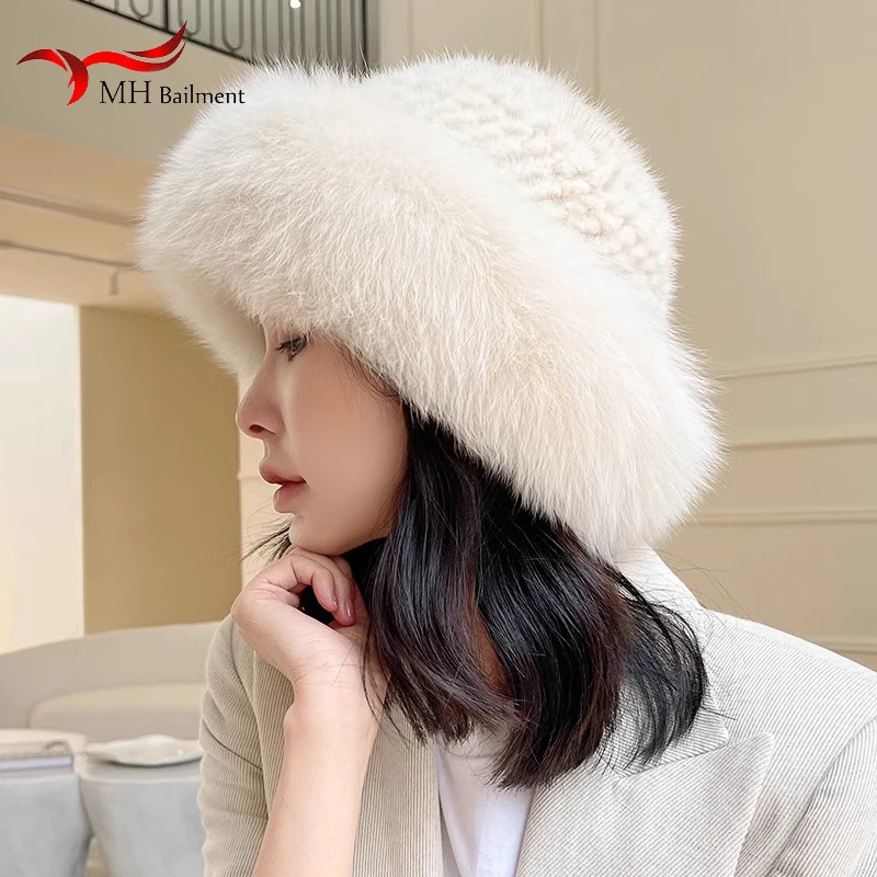 Genuine Real Natural Knitted Mink Fur Hat Luxury Women Knit Fashion Winter Warm Real Fox Fur Beanies Flower Pot Cap Bucket Hats
Genuine Real Natural Knitted Mink Fur Hat Luxury Women Knit Fashion Winter Warm Real Fox Fur Beanies Flower Pot Cap Bucket Hats