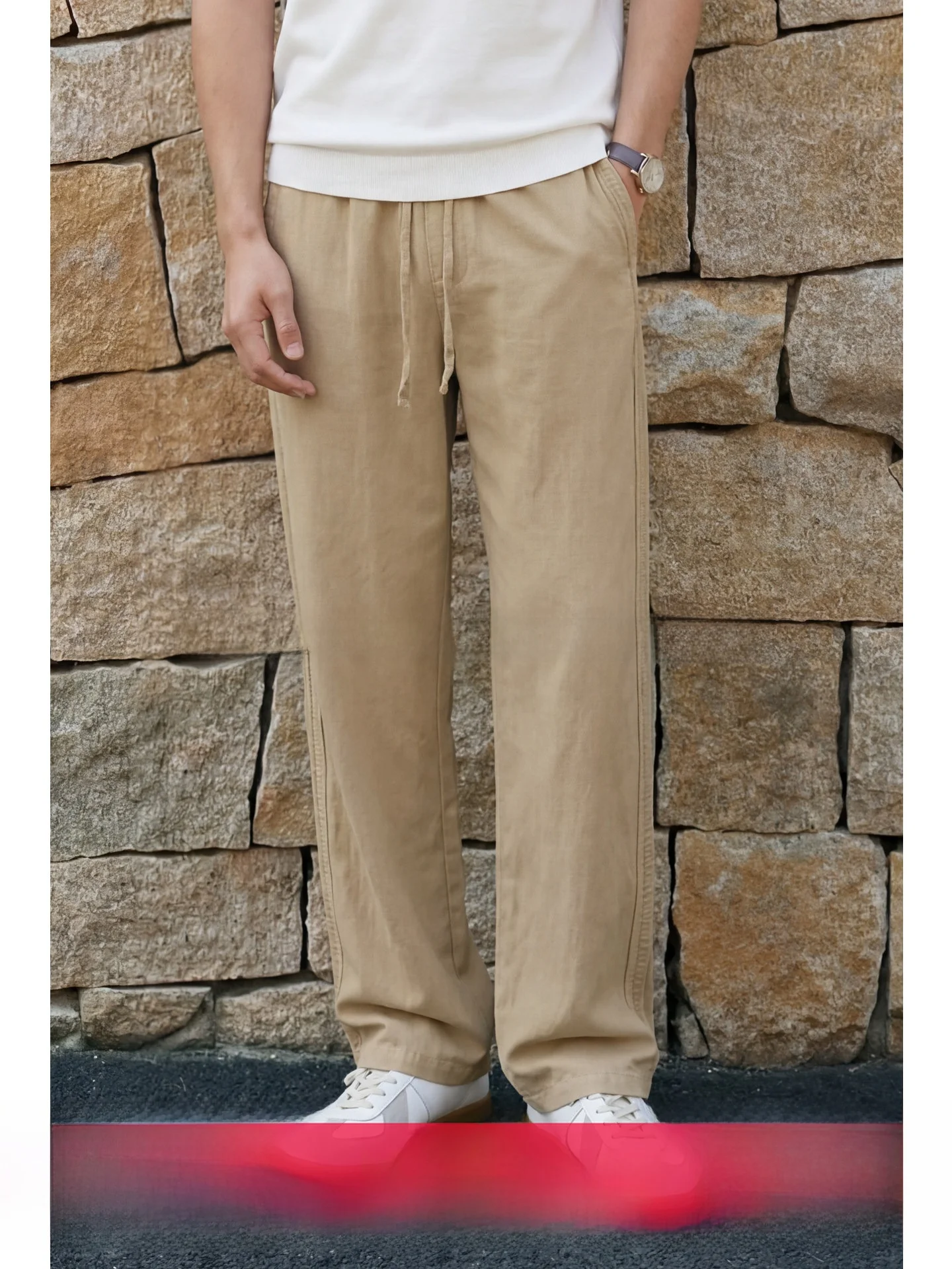 Uader Men's Casual Pants Loose Straight Leg Linen Blend Breathable Comfortable Summer New Style Fashion Urban Basic Color
Uader Men's Casual Pants Loose Straight Leg Linen Blend Breathable Comfortable Summer New Style Fashion Urban Basic Color