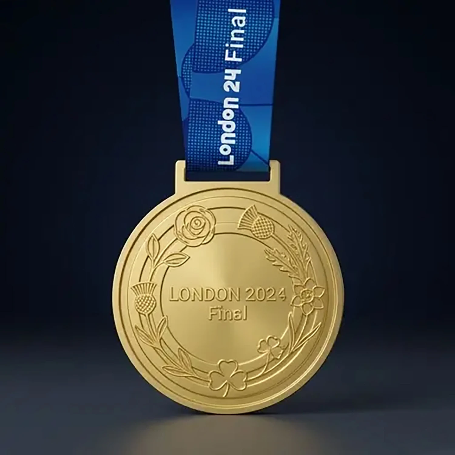 LONDON 2024 Style Football Award Medal with Ribbon for Fans Collection
LONDON 2024 Style Football Award Medal with Ribbon for Fans Collection