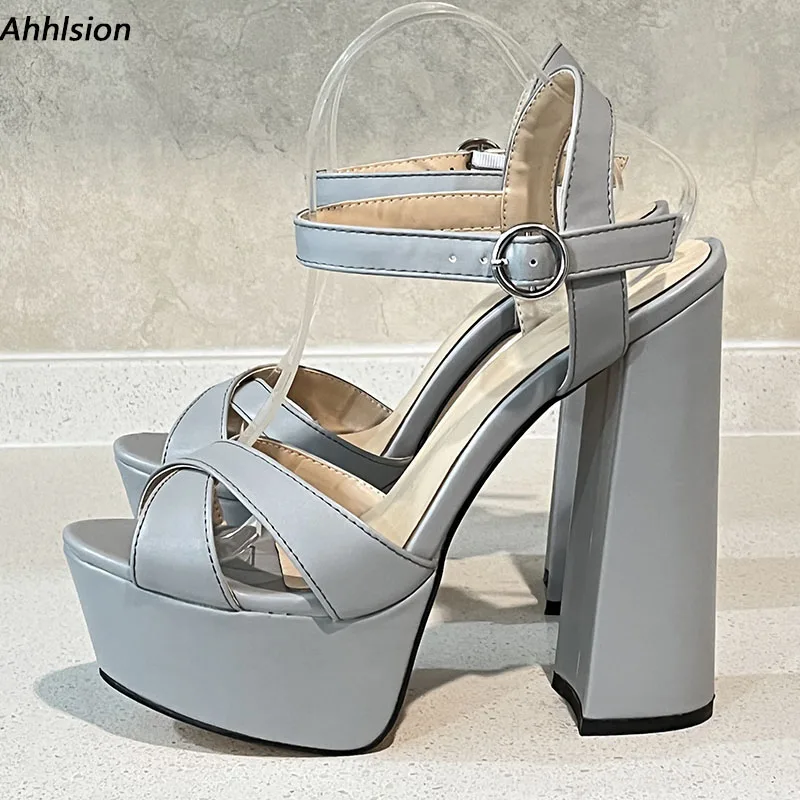 Ahhlsion/Новое поступление, женские босоножки на платформе, туфли на массивном каблуке с круглым носком, серая обувь для ночного клуба, женские большие размеры США 5-15
Ahhlsion/Новое поступление, женские босоножки на платформе, туфли на массивном каблуке с круглым носком, серая обувь для ночного клуба, женские большие размеры США 5-15