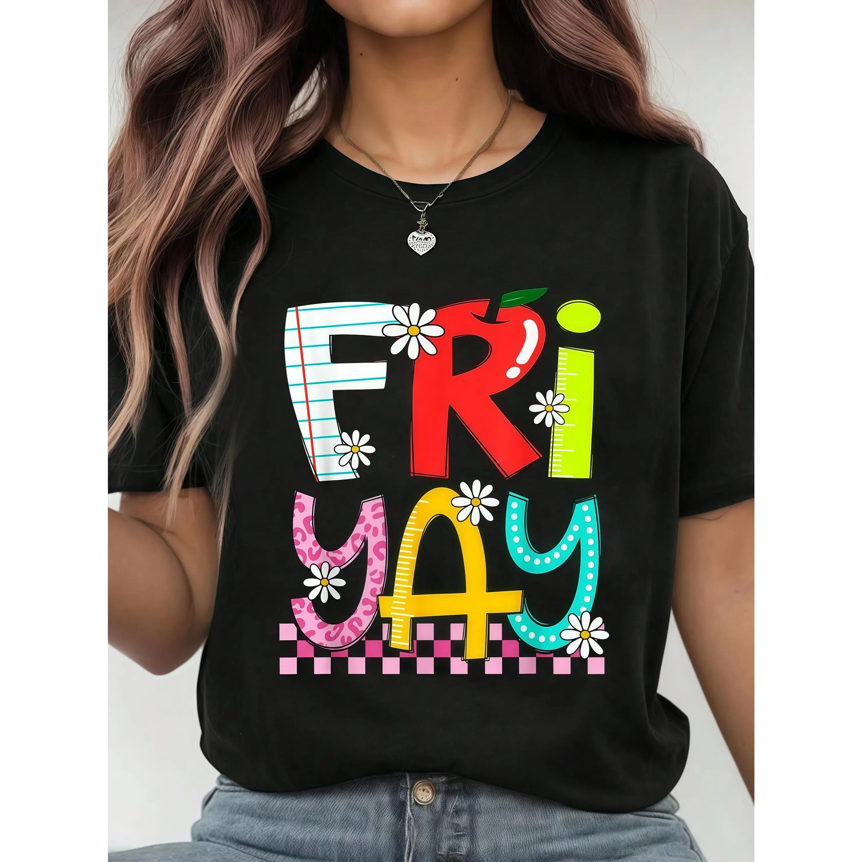 "Fri Yay T-Shirt. Women Men Funny Friday Graphic Tee. Teacher Student Gift. Back To School Print Top. Cheerful School Apparel."
"Fri Yay T-Shirt. Women Men Funny Friday Graphic Tee. Teacher Student Gift. Back To School Print Top. Cheerful School Apparel."