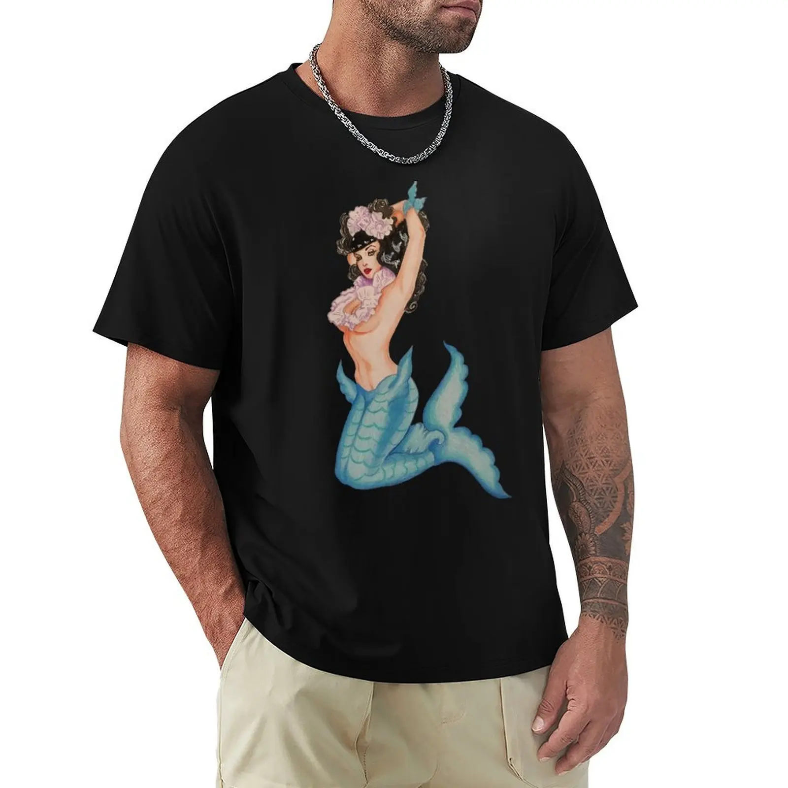 Mermaid Pinup T-Shirt Casual Minimalist Short Sleeve Top
Mermaid Pinup T-Shirt Casual Minimalist Short Sleeve Top