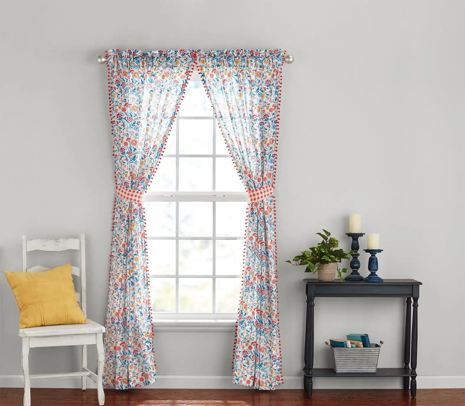 Mazie Light Filtering Rod Pocket Window Curtain Panel, Set of 2, Multi-Color, 40 X 84
Mazie Light Filtering Rod Pocket Window Curtain Panel, Set of 2, Multi-Color, 40 X 84