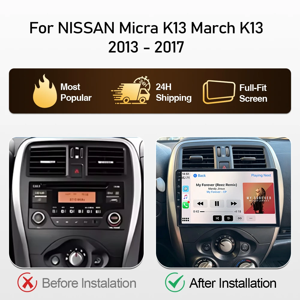 Android 16 Carplay Stereo For NISSAN Micra K13 March K13 2013-2017 Car Radio Multimedia Player 4G Wifi GPS Screen 8 Core No 2din
Android 16 Carplay Stereo For NISSAN Micra K13 March K13 2013-2017 Car Radio Multimedia Player 4G Wifi GPS Screen 8 Core No 2din
