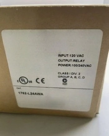 Совершенно новый программируемый логический контроллер 1762-L24AWA 1762 L24AWA, 24 входа/выхода, питание 24В постоянного тока, быстрая доставка
Совершенно новый программируемый логический контроллер 1762-L24AWA 1762 L24AWA, 24 входа/выхода, питание 24В постоянного тока, быстрая доставка