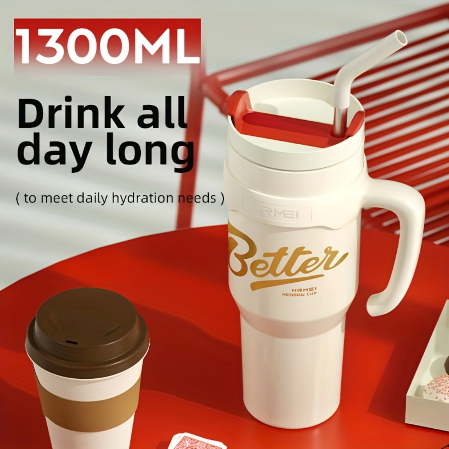 Large Capacity Insulated Cup 316 Stainless Steel Tumbler With Handle, Insulated Water Cup Coffee Cup With Straw
Large Capacity Insulated Cup 316 Stainless Steel Tumbler With Handle, Insulated Water Cup Coffee Cup With Straw