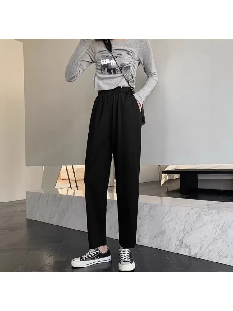 High Waist Harlan Pants plus Size Women's Casual Pants Spring Summer New Style Nine Points Pants Meat Covering Slimming
High Waist Harlan Pants plus Size Women's Casual Pants Spring Summer New Style Nine Points Pants Meat Covering Slimming