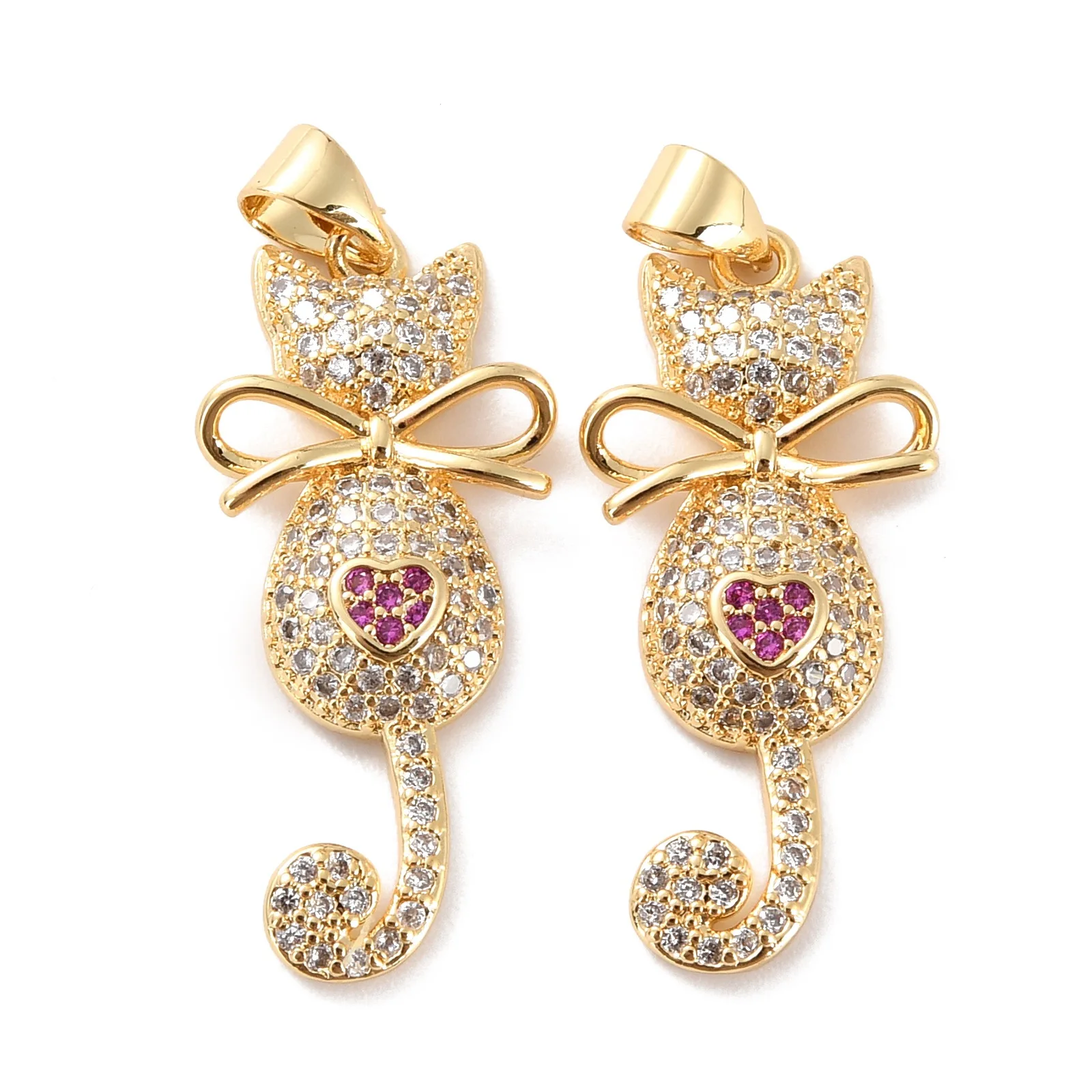 10pcs Cat Charms Brass Micro Pave Cubic Zirconia Pendant Real 18K Gold Plated for Necklace Earrings Jewelry Making Accessories
10pcs Cat Charms Brass Micro Pave Cubic Zirconia Pendant Real 18K Gold Plated for Necklace Earrings Jewelry Making Accessories
