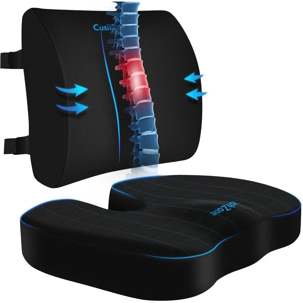 Seat Cushion,Lumbar Support Pillow with Adjustable Strap-Chair Cushions for Sciatica Pain Relief-with Washable Cover Memory Foam
Seat Cushion,Lumbar Support Pillow with Adjustable Strap-Chair Cushions for Sciatica Pain Relief-with Washable Cover Memory Foam