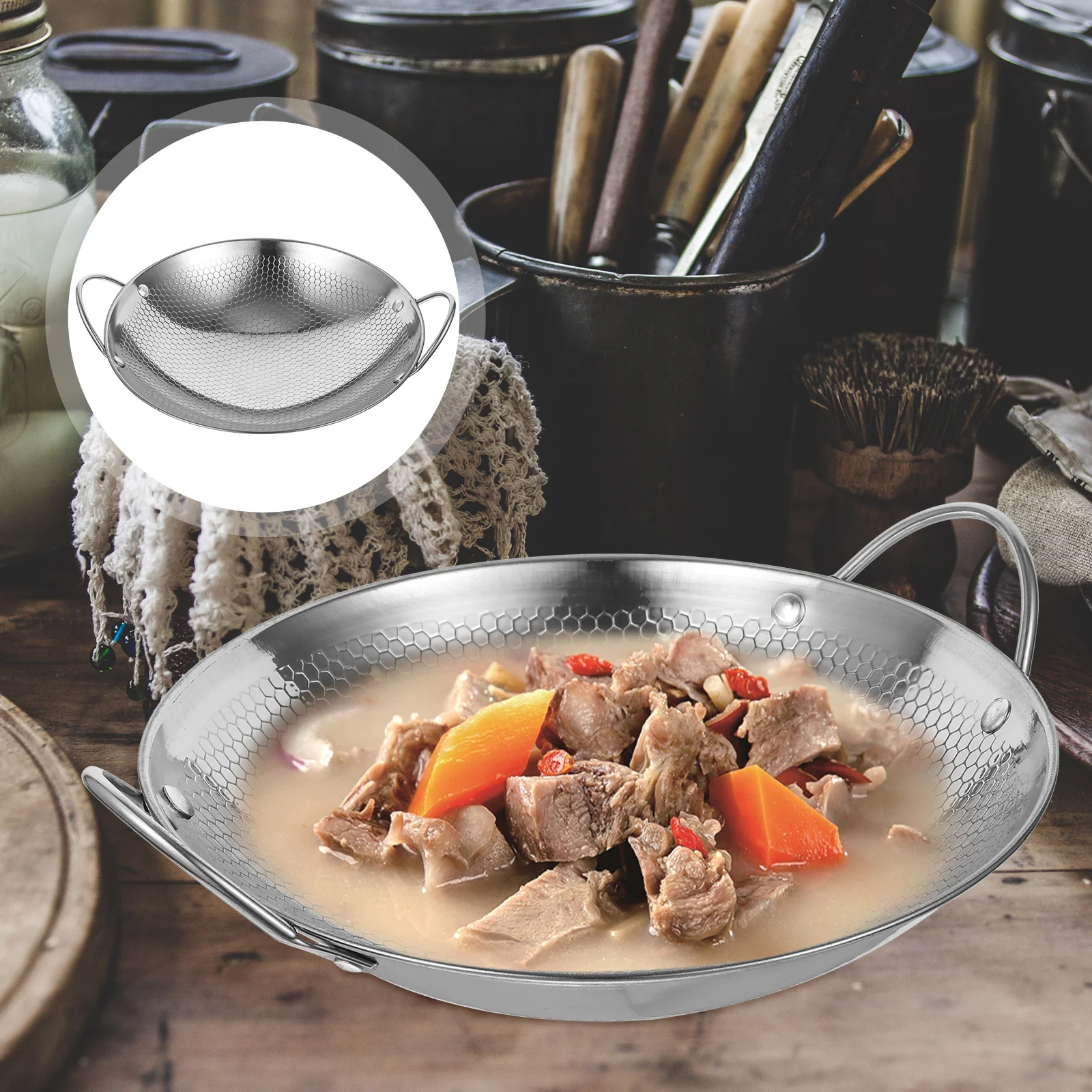 Seafood Pot Mini Stainless Steel Griddles Non Stick Pan Double Handle Household Nonstick Frying
Seafood Pot Mini Stainless Steel Griddles Non Stick Pan Double Handle Household Nonstick Frying