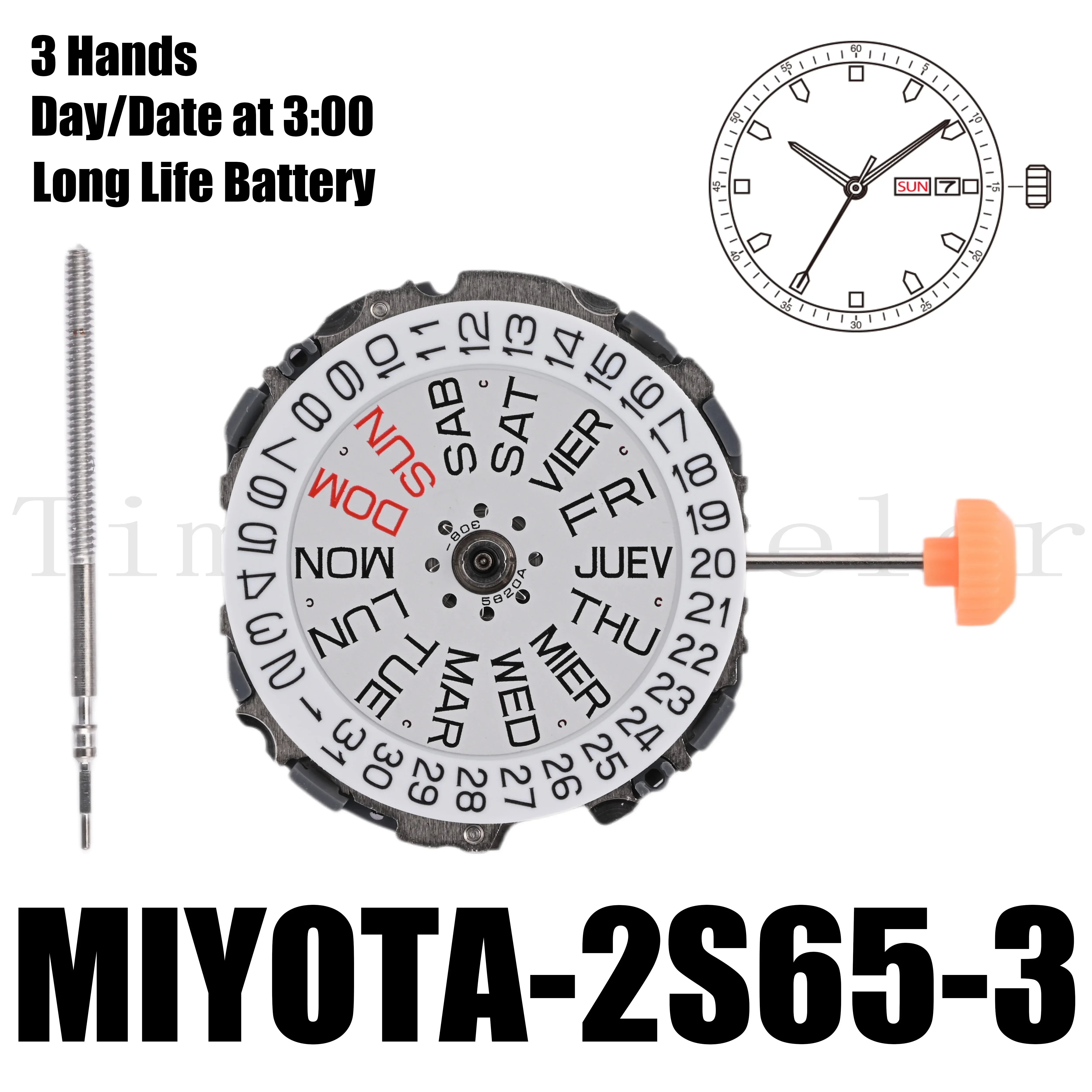 Механизм 2s65 Miyota 2S65, размер механизма 10, 1/2 дюйма, высота 4,22 мм, аккумулятор с длительным сроком службы, 3 стрелки, дата и день в 3:00
Механизм 2s65 Miyota 2S65, размер механизма 10, 1/2 дюйма, высота 4,22 мм, аккумулятор с длительным сроком службы, 3 стрелки, дата и день в 3:00