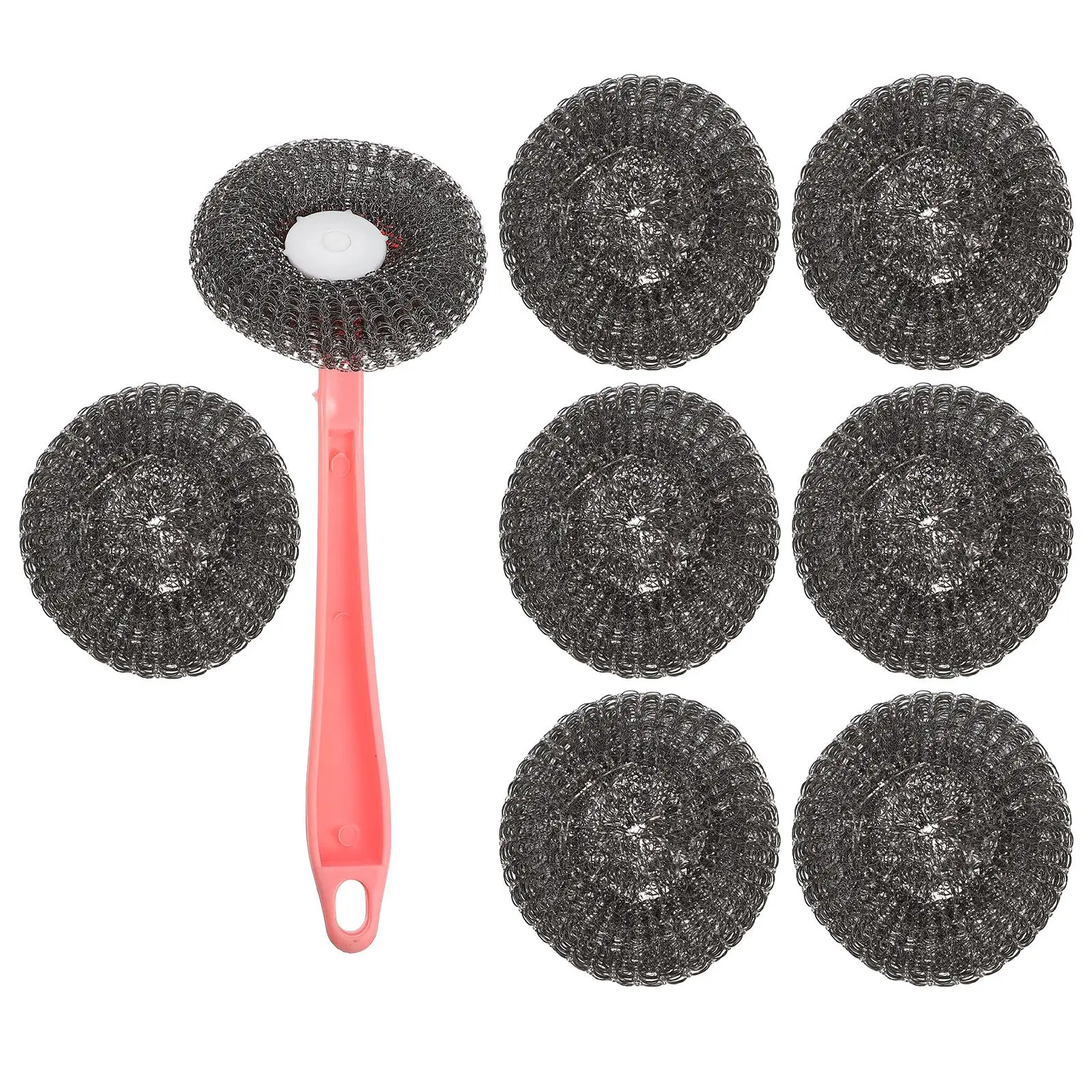 8Pcs Cleaning Ball Brush Kitchen Pot Dish Washer Scrubber Nonslip Handle Steel Wool Safe Nonstick Surface
8Pcs Cleaning Ball Brush Kitchen Pot Dish Washer Scrubber Nonslip Handle Steel Wool Safe Nonstick Surface