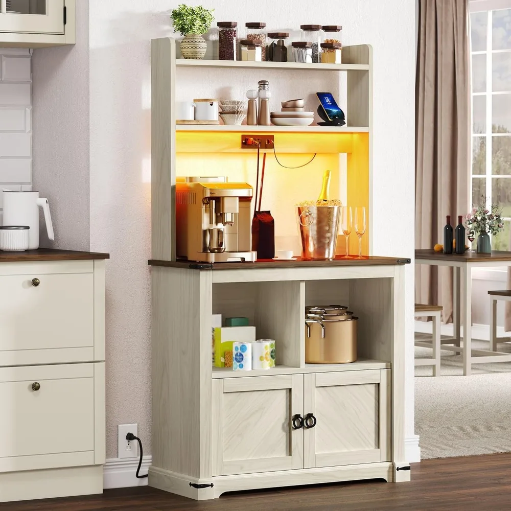 Кухонный шкаф для кладовой, подставка для микроволновой печи с розеткой, шкаф для еды и кладовой со светодиодной подсветкой, шкаф для кофейни с местом для хранения, ферма
Кухонный шкаф для кладовой, подставка для микроволновой печи с розеткой, шкаф для еды и кладовой со светодиодной подсветкой, шкаф для кофейни с местом для хранения, ферма