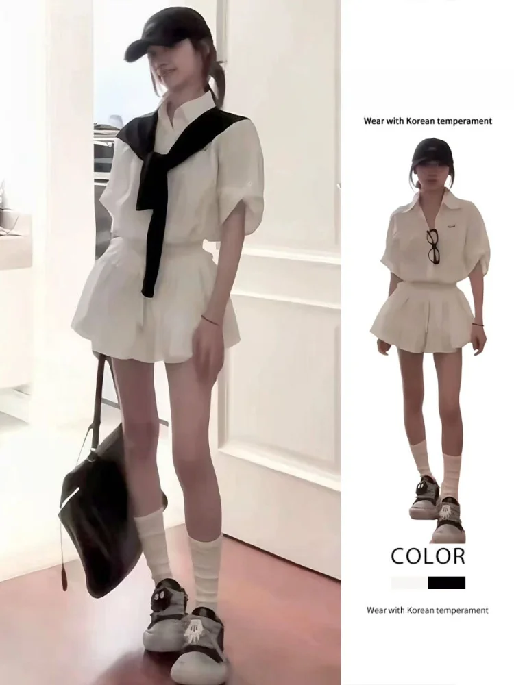 Летняя белая юбка Ne irt And ort, комплект из двух предметов для женщин больших размеров, корейский моющийся топ, бот, ансамбль
Летняя белая юбка Ne irt And ort, комплект из двух предметов для женщин больших размеров, корейский моющийся топ, бот, ансамбль