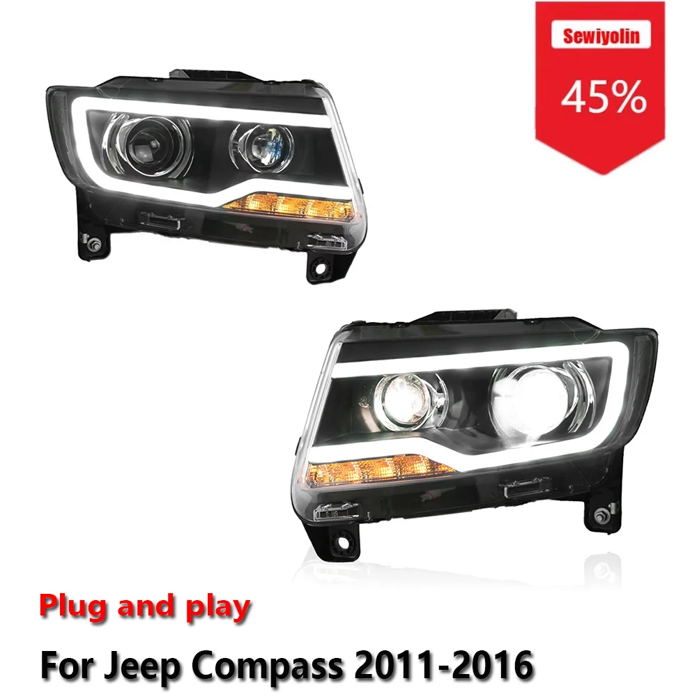 Sewiyolin Car LED Upgrade Headlight Accessories For Jeep Compass 2011-2016 DRL Brake Turn Signal Lamp Plug and Play
Sewiyolin Car LED Upgrade Headlight Accessories For Jeep Compass 2011-2016 DRL Brake Turn Signal Lamp Plug and Play