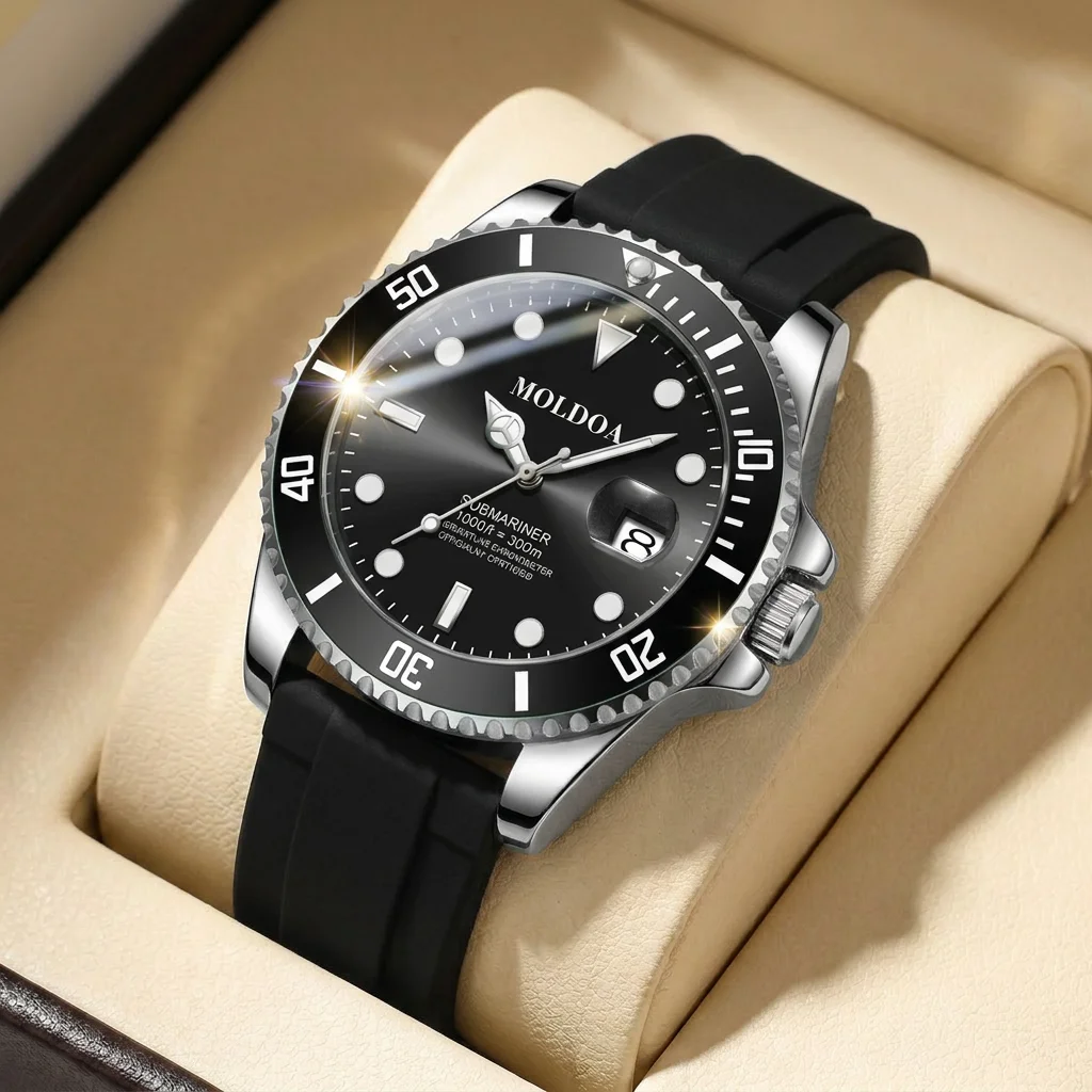 1pcs Men's black dial silicone strap vintage fashion classic fashion details Quartz Watch for business party holiday
1pcs Men's black dial silicone strap vintage fashion classic fashion details Quartz Watch for business party holiday