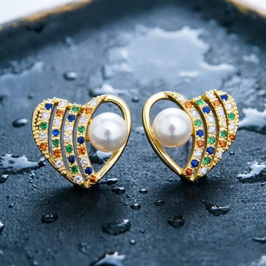 JY ZuBo Vintage Heart Earrings for Women, Colorful Zircon & Natural Pearl Jewelry with Gift Box,, Holiday Birthday Gift for Her
JY ZuBo Vintage Heart Earrings for Women, Colorful Zircon & Natural Pearl Jewelry with Gift Box,, Holiday Birthday Gift for Her