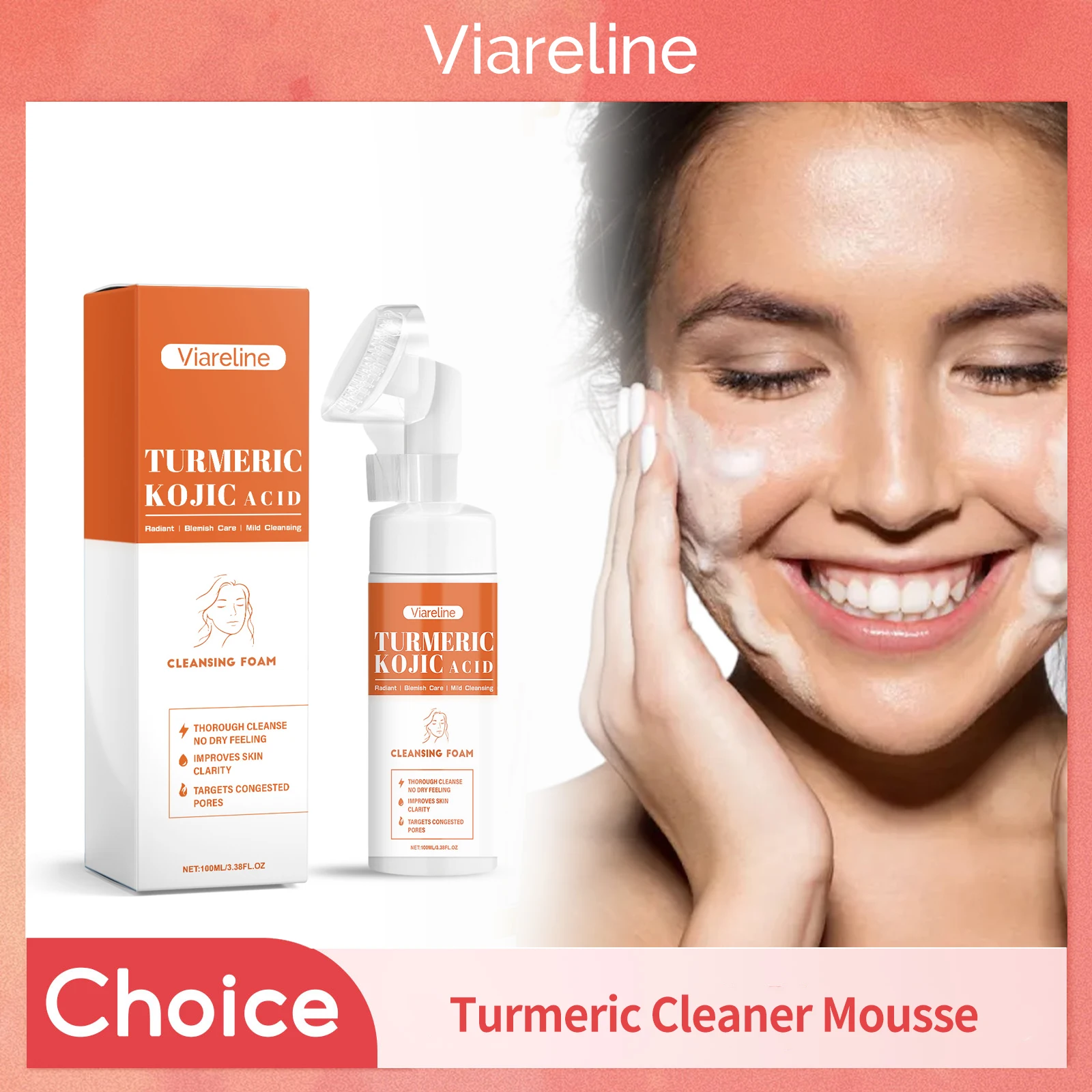 Turmeric Kojic Acid Cleanser Blackhead Remover Anti Acne Reduce Dark Spots Brightening Skin Moisturizing Face Cleansing Mousse
Turmeric Kojic Acid Cleanser Blackhead Remover Anti Acne Reduce Dark Spots Brightening Skin Moisturizing Face Cleansing Mousse