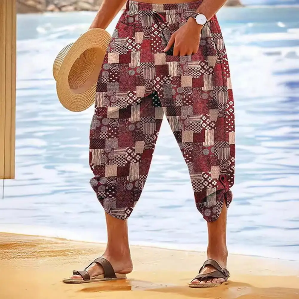 Leggings with Side Pockets Vintage Print Drawstring Cropped Pants with Elastic Waist Pockets for Wear Beach Outings Mid-calf
Leggings with Side Pockets Vintage Print Drawstring Cropped Pants with Elastic Waist Pockets for Wear Beach Outings Mid-calf