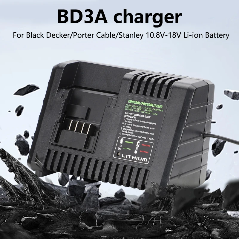 HOT 3A Fast Charger Replacement For Porter Cable For Black & Decker 20V Li-ion Battery Charger L2AFC FMC690L Power Tools Charger
HOT 3A Fast Charger Replacement For Porter Cable For Black & Decker 20V Li-ion Battery Charger L2AFC FMC690L Power Tools Charger