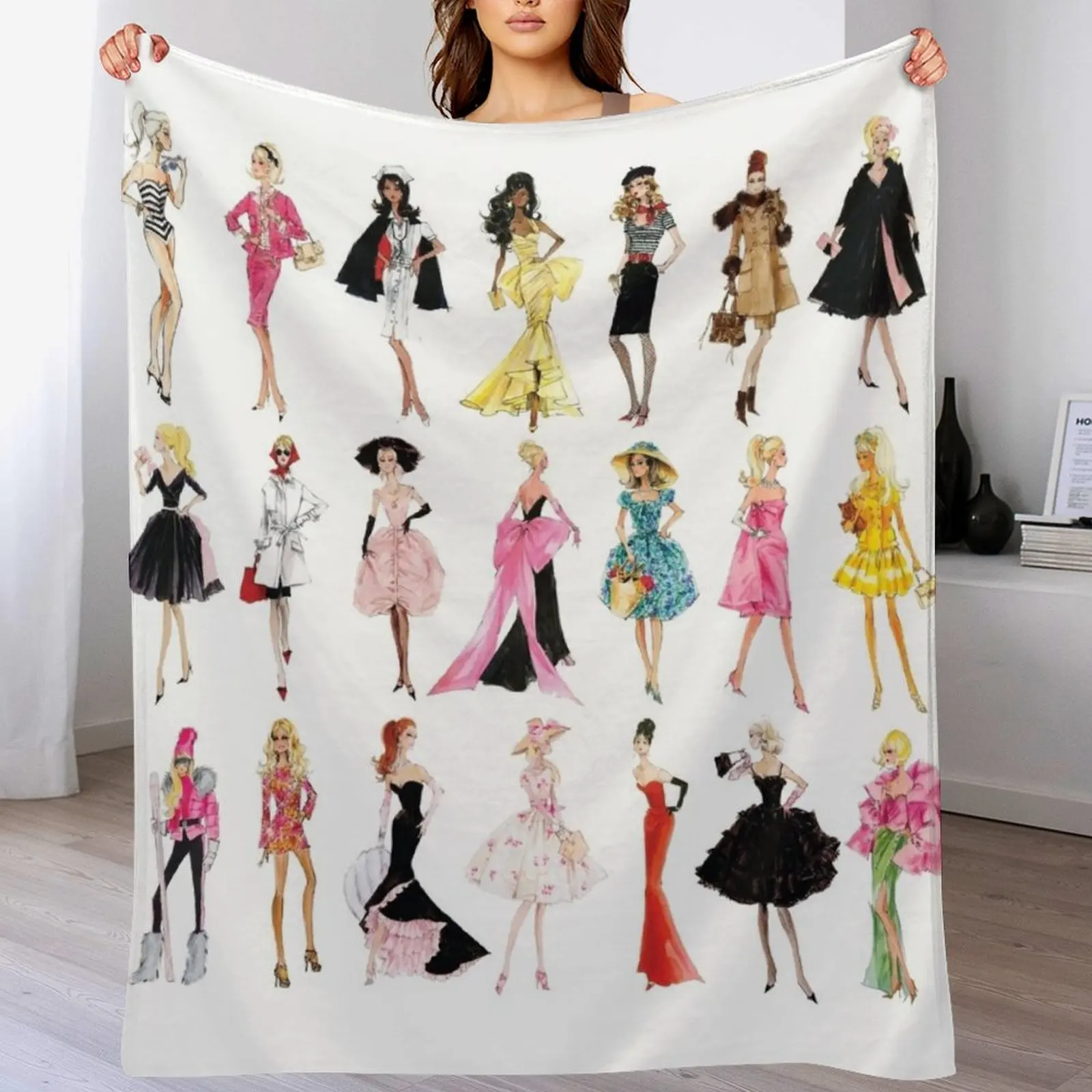 Vintage Doll Illustrations Throw Blanket All Weather Soft Throw Blanket for Sofa
Vintage Doll Illustrations Throw Blanket All Weather Soft Throw Blanket for Sofa