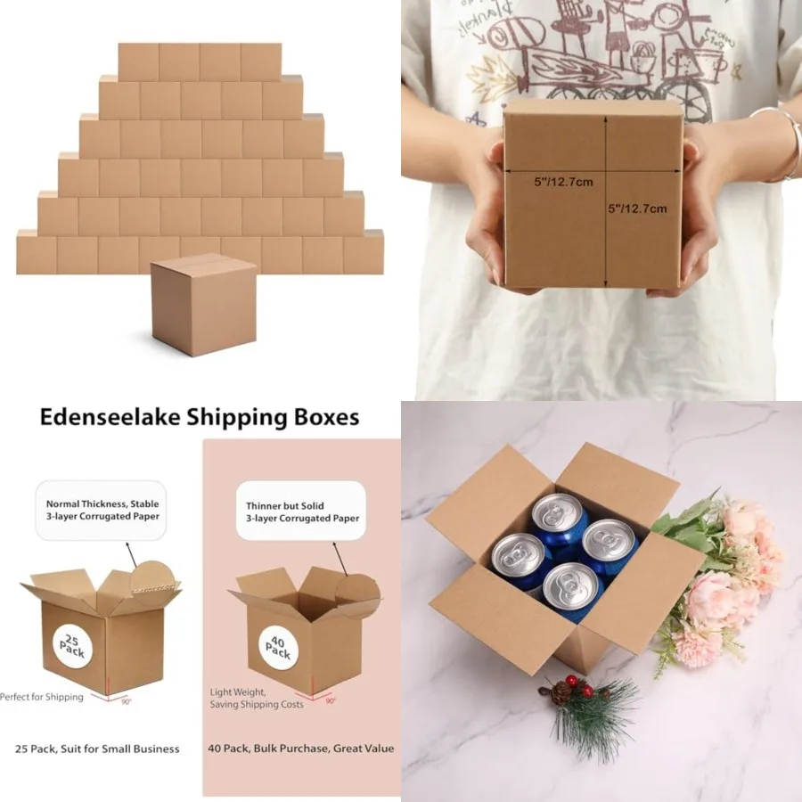 40 Pack Shipping Boxes Small Cardboard Boxes for Packing, Movg, Mailg, Brown
40 Pack Shipping Boxes Small Cardboard Boxes for Packing, Movg, Mailg, Brown