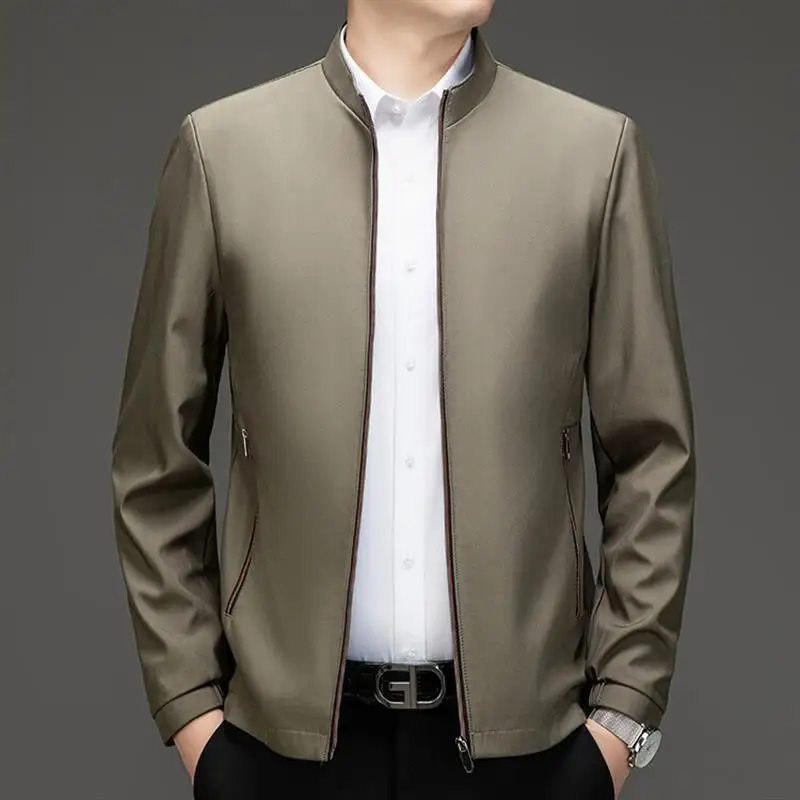 Fall Men's Jaet Faionable Stand Collar Zipper Casual Long Sve Pure Color Commuter Coat Sli Urban Middle-aged Men's...
Fall Men's Jaet Faionable Stand Collar Zipper Casual Long Sve Pure Color Commuter Coat Sli Urban Middle-aged Men's...