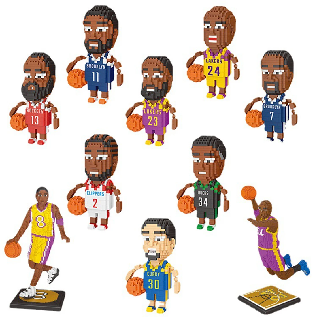 DIY Micro Building Blocks Basketball Player Doll Model Basketball Star Match Assembling Mini Bricks Toys For Kid Collection Gift
DIY Micro Building Blocks Basketball Player Doll Model Basketball Star Match Assembling Mini Bricks Toys For Kid Collection Gift