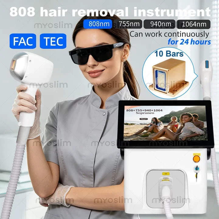 5000W Four-Wave 808 Diode Laser Hair Removal Machine, Salon Grade Painless Permanent Depilation With Advanced FAC Technology
5000W Four-Wave 808 Diode Laser Hair Removal Machine, Salon Grade Painless Permanent Depilation With Advanced FAC Technology