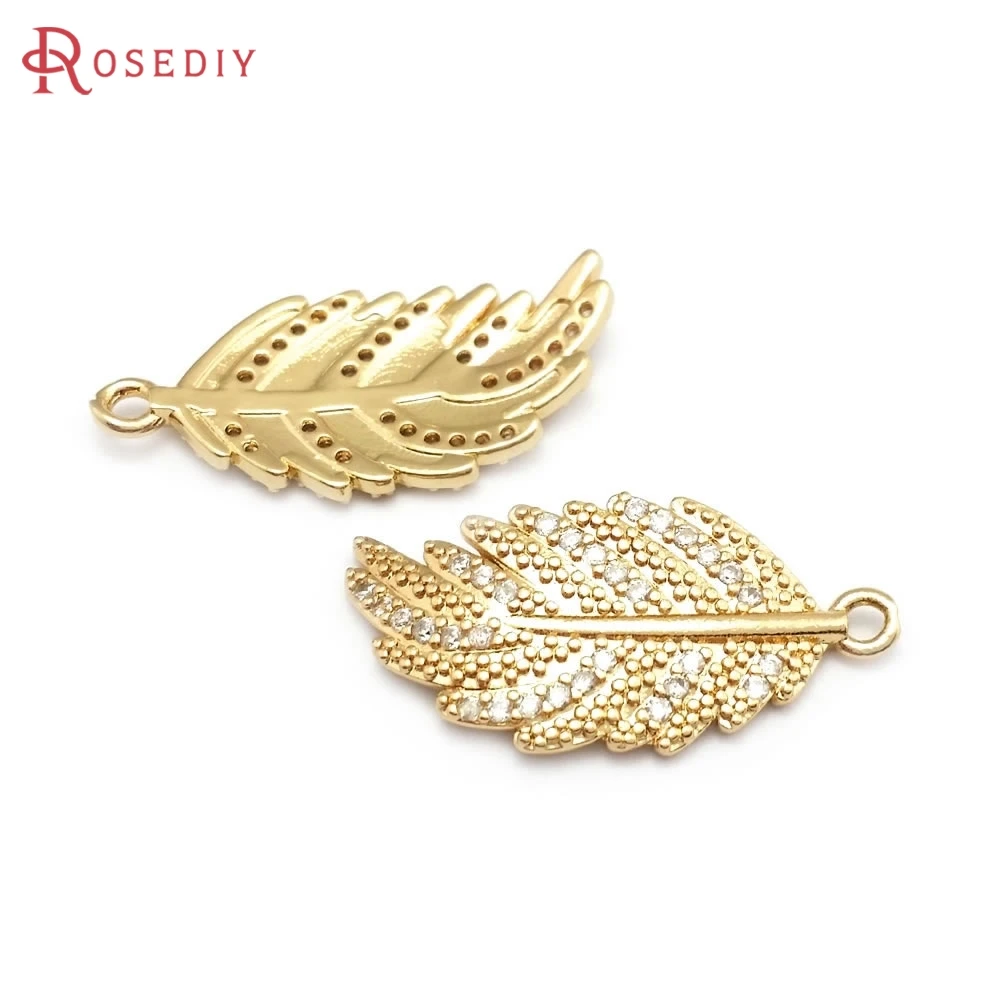 18K Gold Color Brass and Zircon Tree Leaf Leaves Charms Pendants Jewelry Making Supplies Necklaces Earrings Findings Accessories
18K Gold Color Brass and Zircon Tree Leaf Leaves Charms Pendants Jewelry Making Supplies Necklaces Earrings Findings Accessories