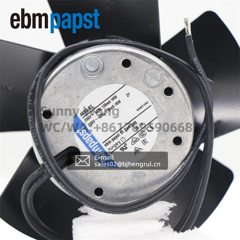 ebmpapst 4656EZ 12 cm 120*120*38mm 230V AC 19W 2650RPM 94.2 CFM Axial Cooling Fan For Frequency Converter
ebmpapst 4656EZ 12 cm 120*120*38mm 230V AC 19W 2650RPM 94.2 CFM Axial Cooling Fan For Frequency Converter