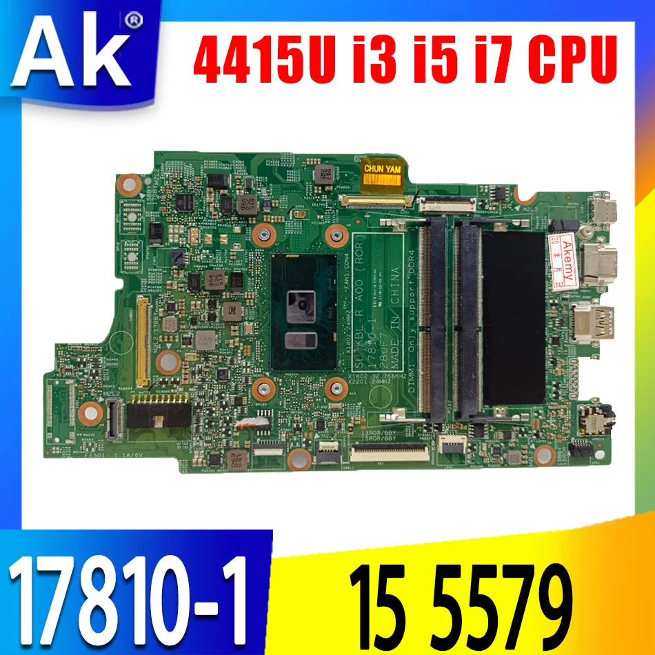 For Dell 13 3390 5379 15 5779 Motherboard 17810-1 4415U I3-6006U I3-8130U I5-8250U 0K3GFH TYPE-C Mainboard Inspiron Latitude
For Dell 13 3390 5379 15 5779 Motherboard 17810-1 4415U I3-6006U I3-8130U I5-8250U 0K3GFH TYPE-C Mainboard Inspiron Latitude