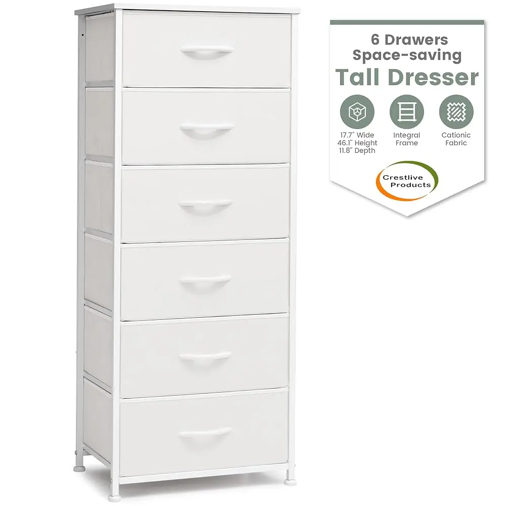 Tall Dresser For Bedroom Vertical Storage Tower - Sturdy Steel Frame, Wood Top, Easy Pull Fabric Bins, Handles - Organizer Unit
Tall Dresser For Bedroom Vertical Storage Tower - Sturdy Steel Frame, Wood Top, Easy Pull Fabric Bins, Handles - Organizer Unit